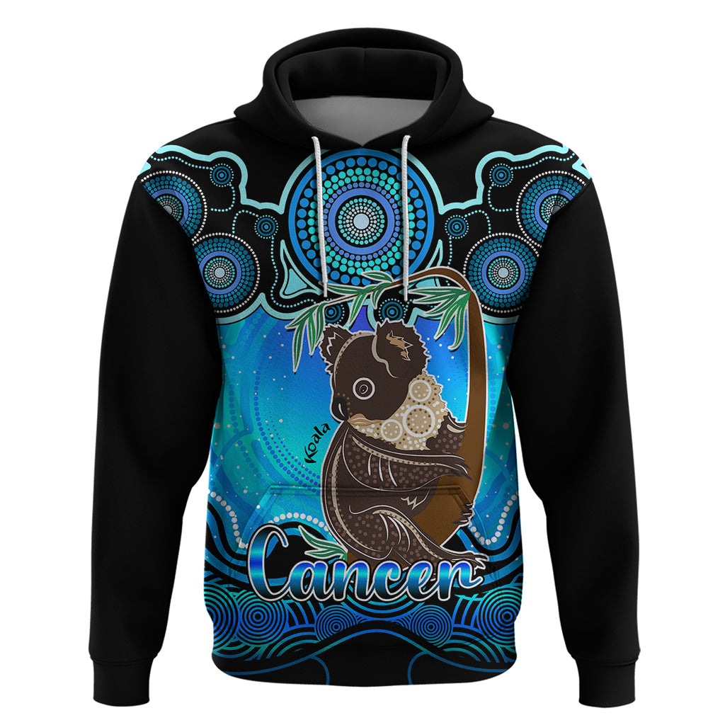 Personalised Australia Cancer Koala Zodiac Hoodie Auz Astrology Aboriginal - Aqua LT9 - Vibe Hoodie Shop