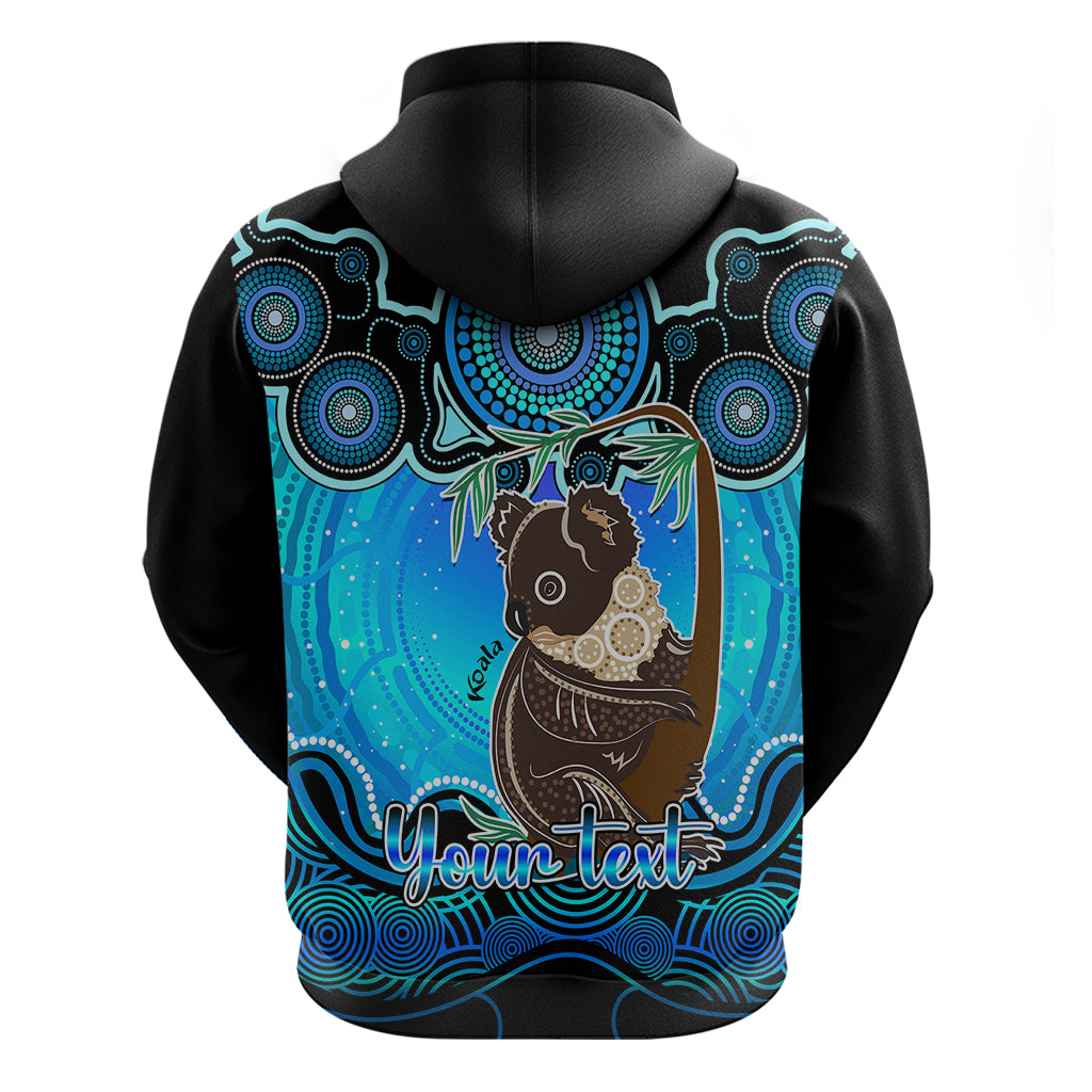 Personalised Australia Cancer Koala Zodiac Hoodie Auz Astrology Aboriginal - Aqua LT9 - Vibe Hoodie Shop