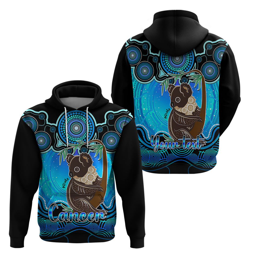 Personalised Australia Cancer Koala Zodiac Hoodie Auz Astrology Aboriginal - Aqua LT9 - Vibe Hoodie Shop