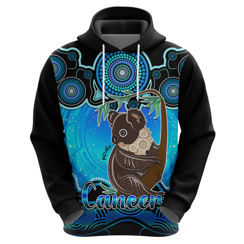 Personalised Australia Cancer Koala Zodiac Hoodie Auz Astrology Aboriginal - Aqua LT9 - Vibe Hoodie Shop