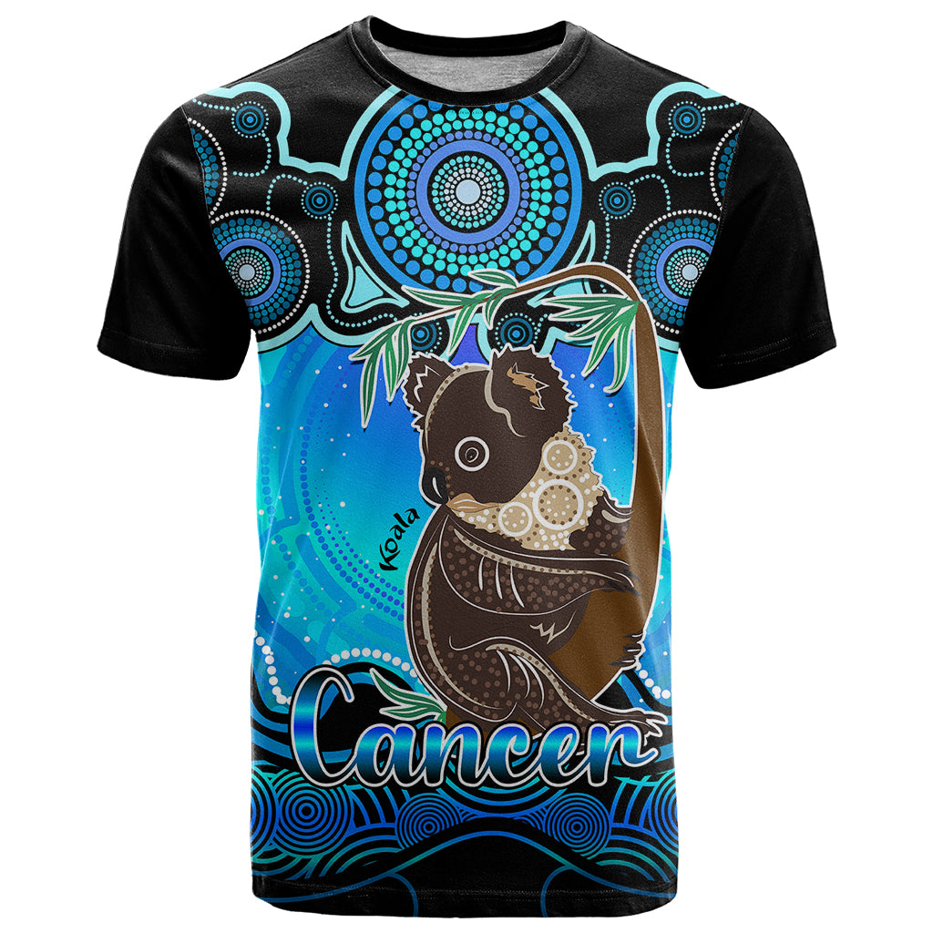 Personalised Australia Cancer Koala Zodiac T Shirt Auz Astrology Aboriginal - Aqua LT9 - Vibe Hoodie Shop