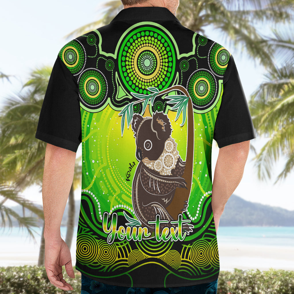 Personalised Australia Cancer Koala Zodiac Hawaiian Shirt Auz Astrology Aboriginal - Green - Vibe Hoodie Shop