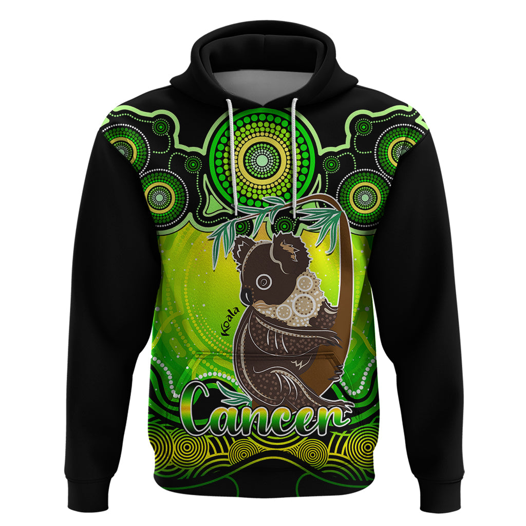 Personalised Australia Cancer Koala Zodiac Hoodie Auz Astrology Aboriginal - Green LT9 - Vibe Hoodie Shop