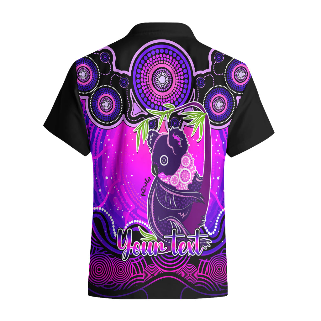 Personalised Australia Cancer Koala Zodiac Hawaiian Shirt Auz Astrology Aboriginal - Magenta - Vibe Hoodie Shop