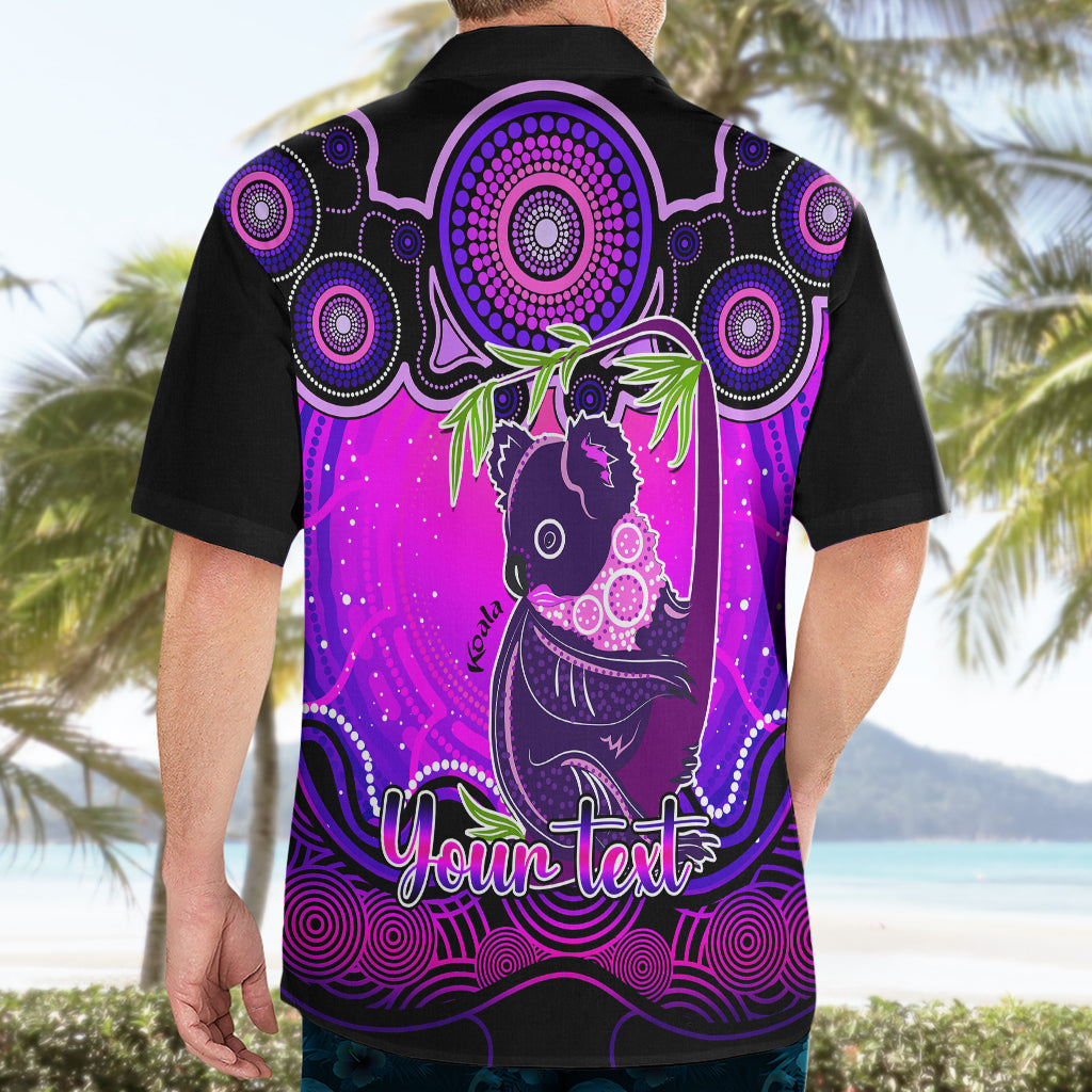Personalised Australia Cancer Koala Zodiac Hawaiian Shirt Auz Astrology Aboriginal - Magenta - Vibe Hoodie Shop