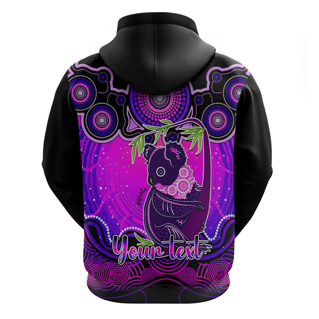 Personalised Australia Cancer Koala Zodiac Hoodie Auz Astrology Aboriginal - Magenta LT9 - Vibe Hoodie Shop