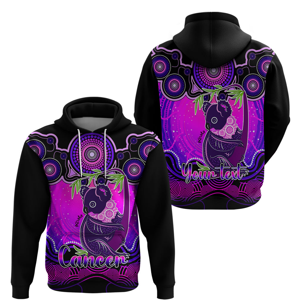Personalised Australia Cancer Koala Zodiac Hoodie Auz Astrology Aboriginal - Magenta LT9 - Vibe Hoodie Shop