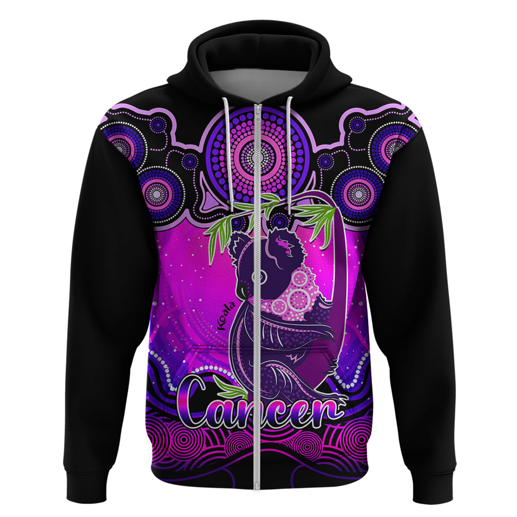 Personalised Australia Cancer Koala Zodiac Hoodie Auz Astrology Aboriginal - Magenta LT9 - Vibe Hoodie Shop