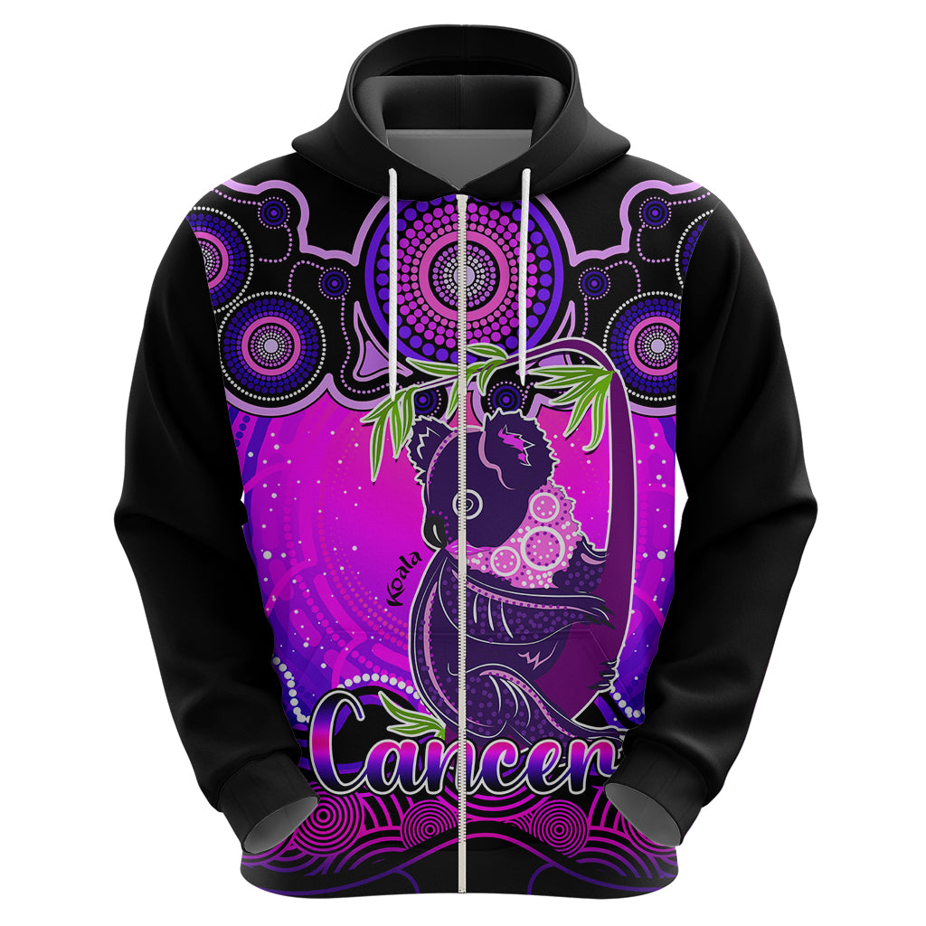 Personalised Australia Cancer Koala Zodiac Hoodie Auz Astrology Aboriginal - Magenta LT9 - Vibe Hoodie Shop