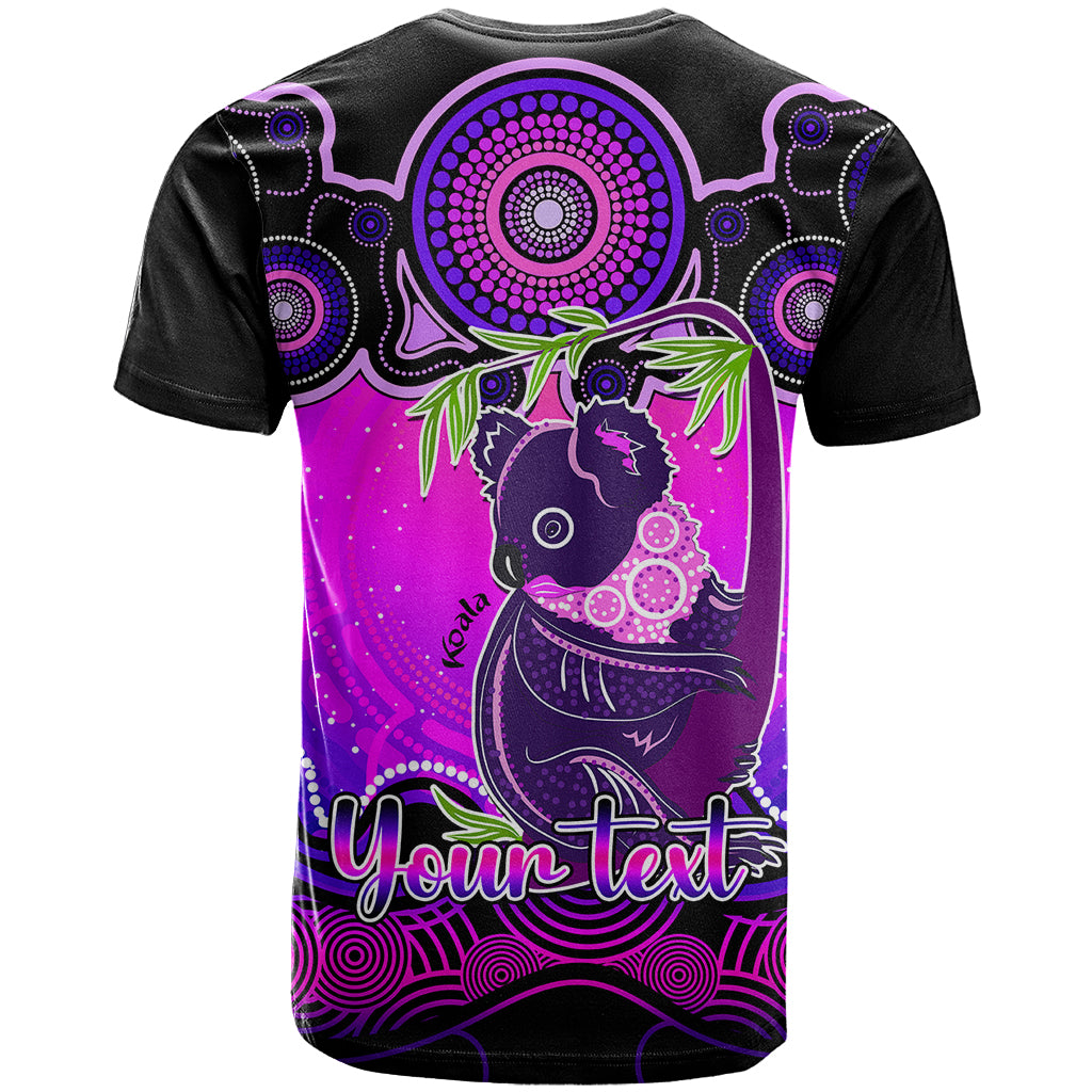 Personalised Australia Cancer Koala Zodiac T Shirt Auz Astrology Aboriginal - Magenta LT9 - Vibe Hoodie Shop