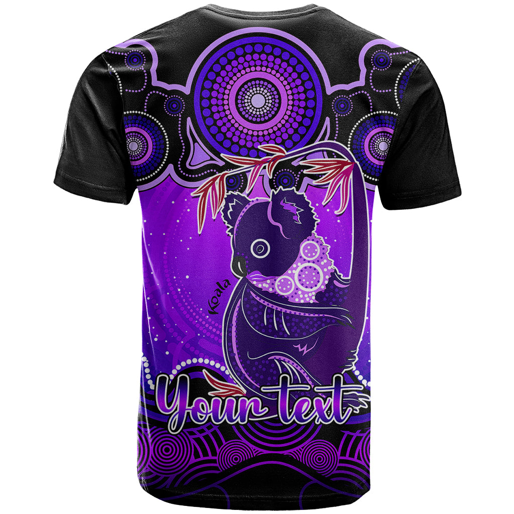 Personalised Australia Cancer Koala Zodiac T Shirt Auz Astrology Aboriginal - Purple LT9 - Vibe Hoodie Shop