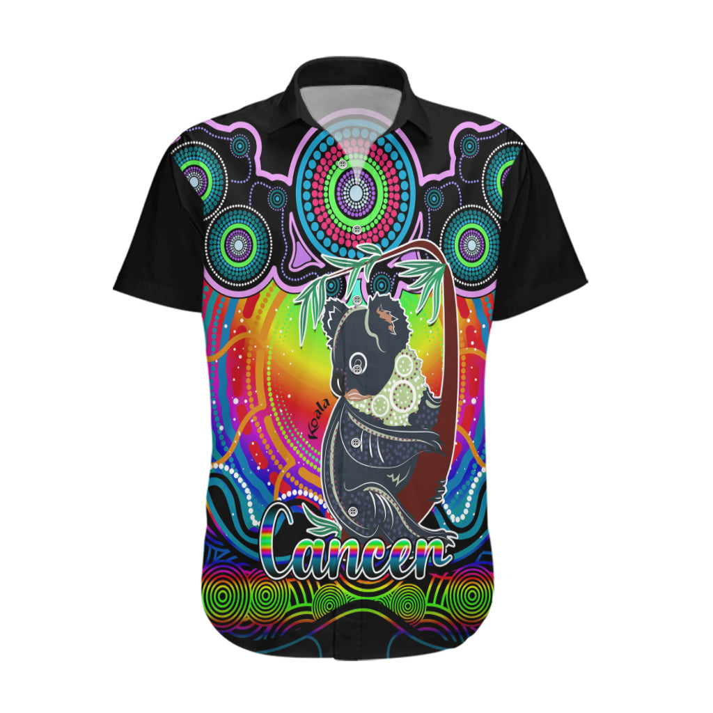 Personalised Australia Cancer Koala Zodiac Hawaiian Shirt Auz Astrology Aboriginal - Rainbow - Vibe Hoodie Shop