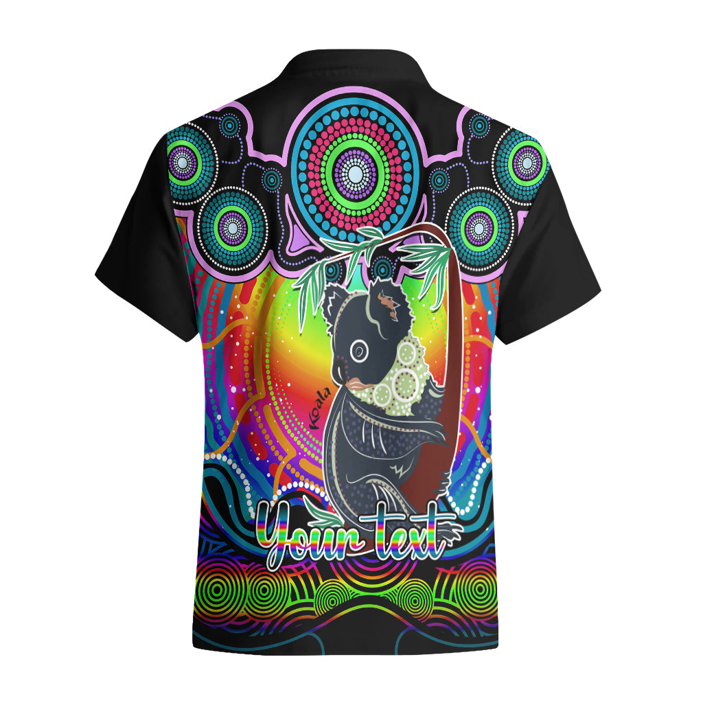 Personalised Australia Cancer Koala Zodiac Hawaiian Shirt Auz Astrology Aboriginal - Rainbow - Vibe Hoodie Shop