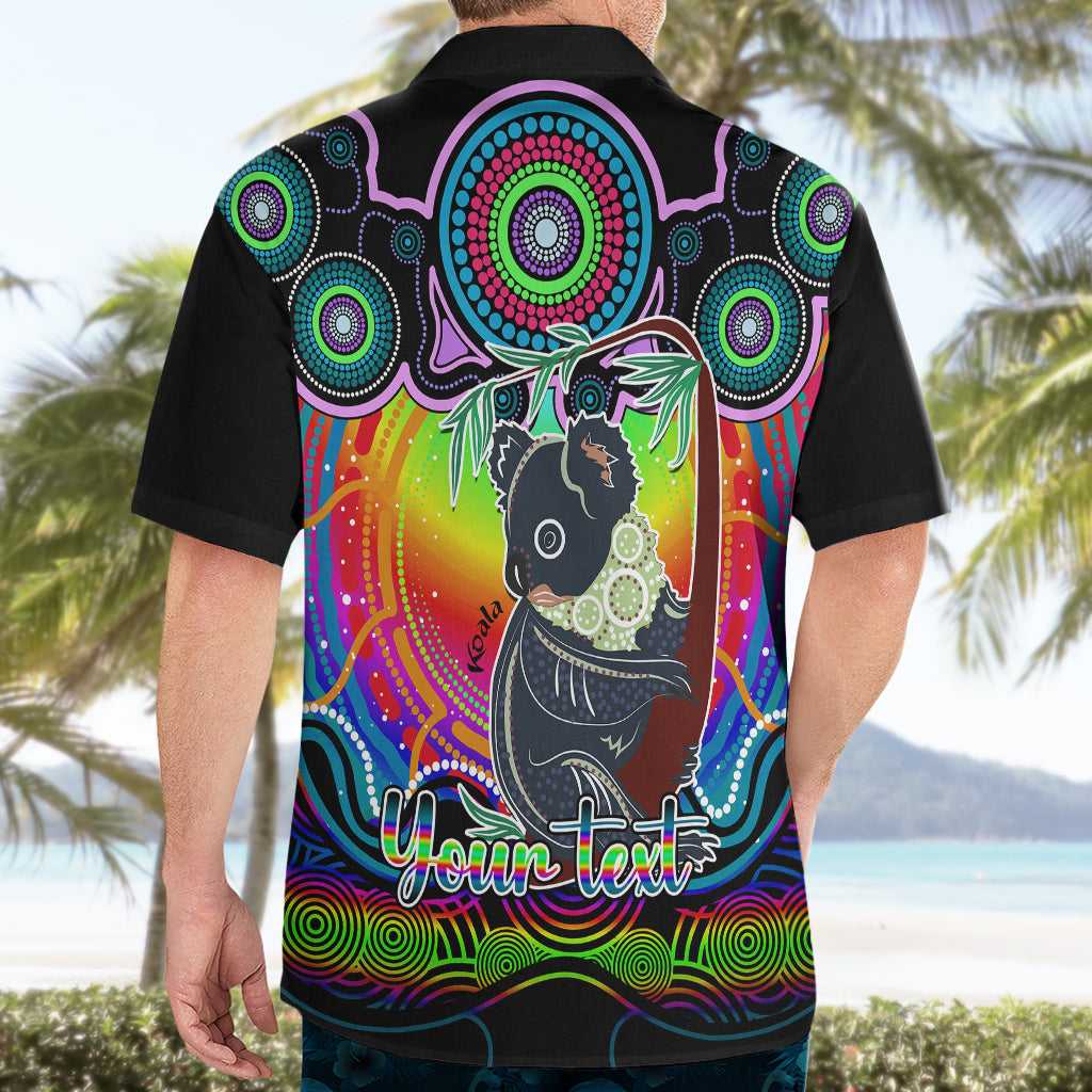 Personalised Australia Cancer Koala Zodiac Hawaiian Shirt Auz Astrology Aboriginal - Rainbow - Vibe Hoodie Shop