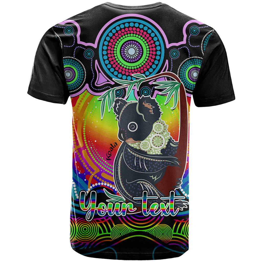 Personalised Australia Cancer Koala Zodiac T Shirt Auz Astrology Aboriginal - Rainbow LT9 - Vibe Hoodie Shop