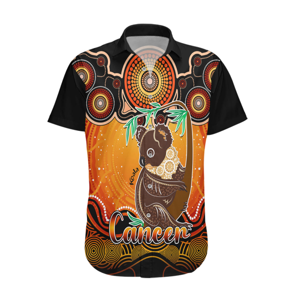 Personalised Australia Cancer Koala Zodiac Hawaiian Shirt Auz Astrology Aboriginal - Red - Vibe Hoodie Shop