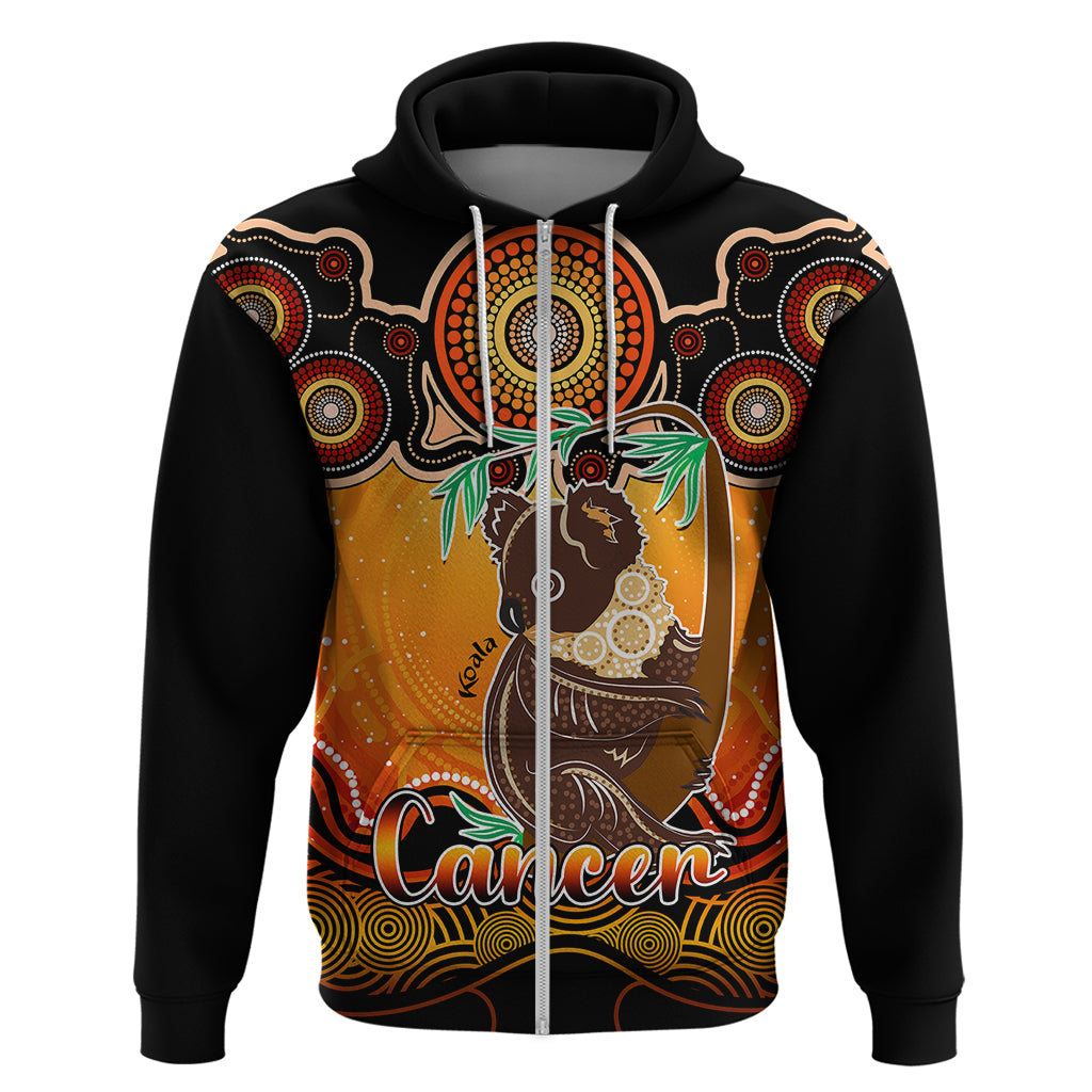 Personalised Australia Cancer Koala Zodiac Hoodie Auz Astrology Aboriginal - Red LT9 - Vibe Hoodie Shop