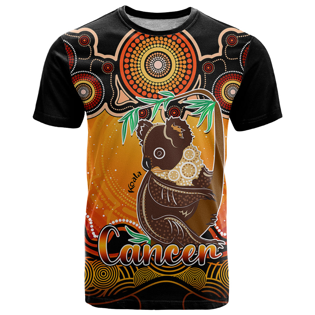 Personalised Australia Cancer Koala Zodiac T Shirt Auz Astrology Aboriginal - Red LT9 - Vibe Hoodie Shop