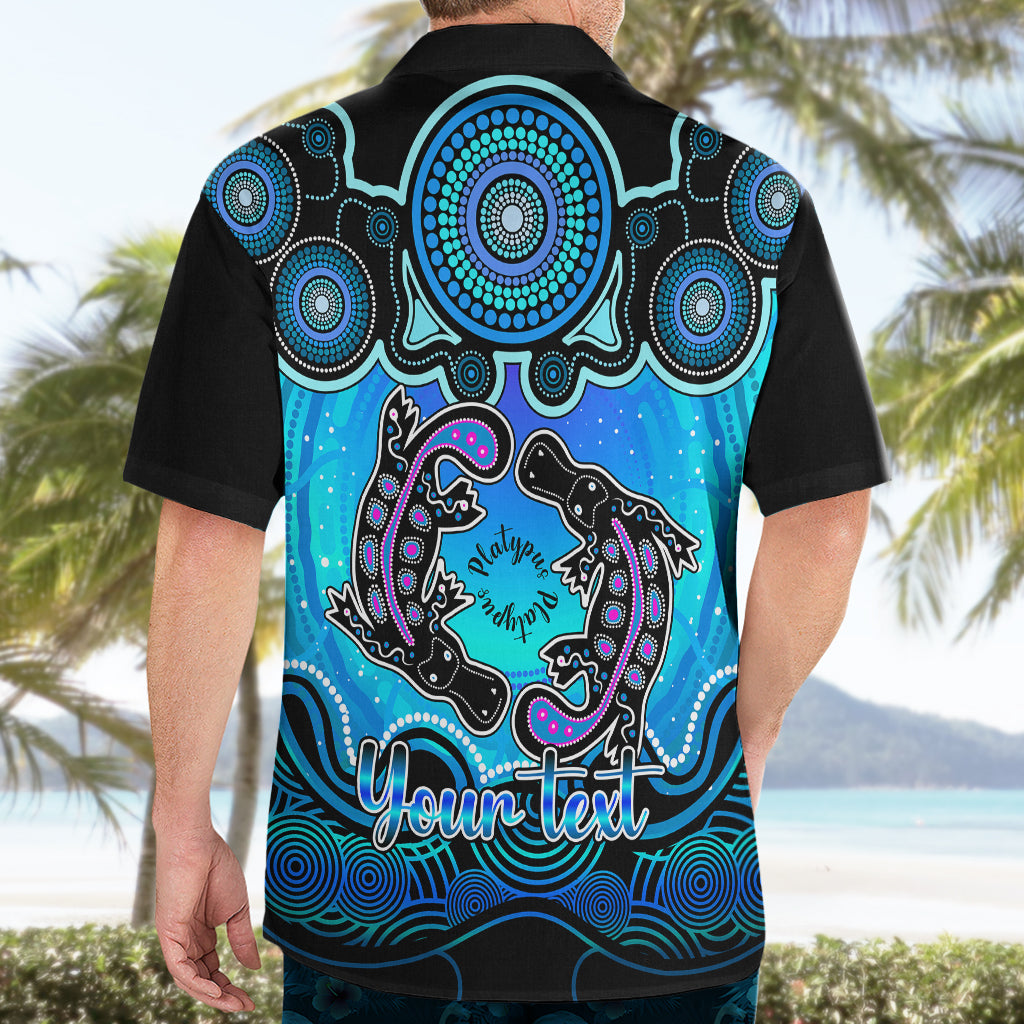 Personalised Australia Pisces  Platypus Zodiac Hawaiian Shirt Auz Astrology Aboriginal - Aqua - Vibe Hoodie Shop
