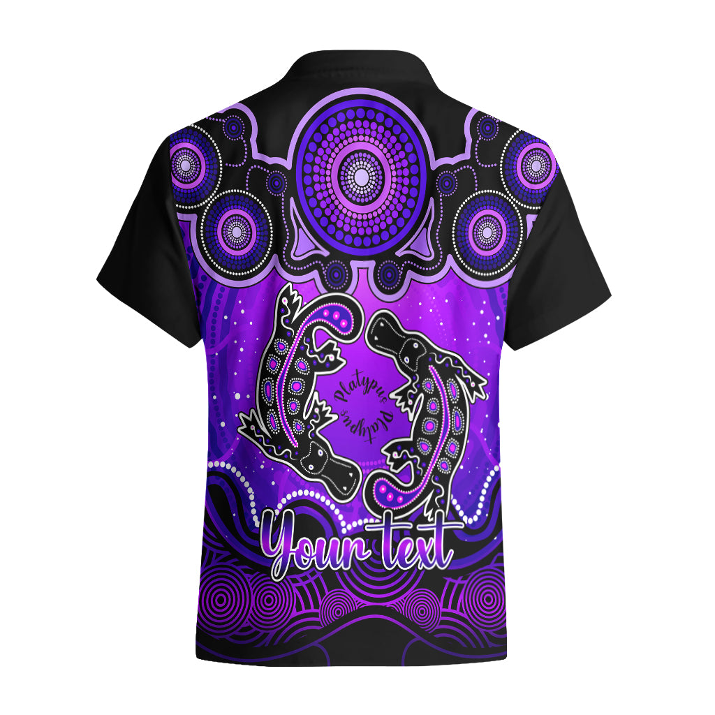 Personalised Australia Pisces  Platypus Zodiac Hawaiian Shirt Auz Astrology Aboriginal - Purple - Vibe Hoodie Shop