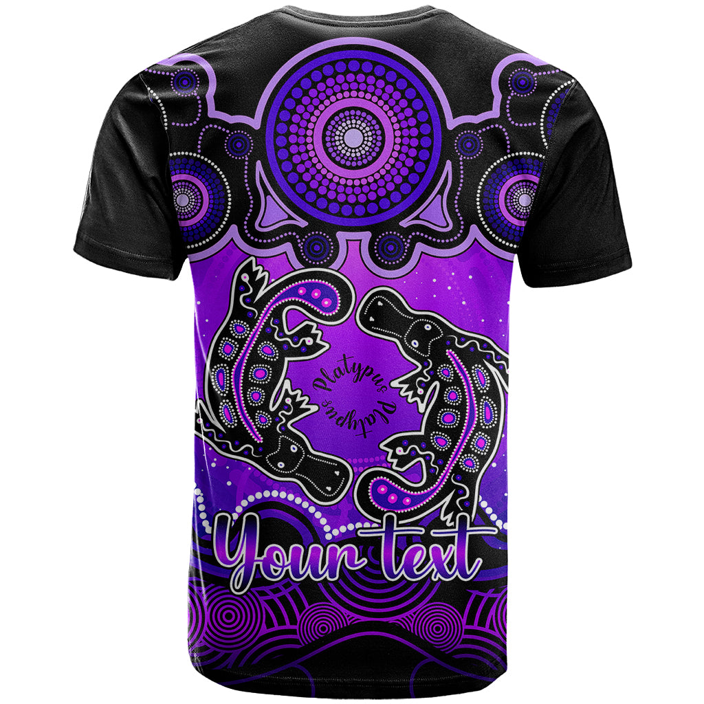 Personalised Australia Pisces  Platypus Zodiac T Shirt Auz Astrology Aboriginal - Purple LT9 - Vibe Hoodie Shop