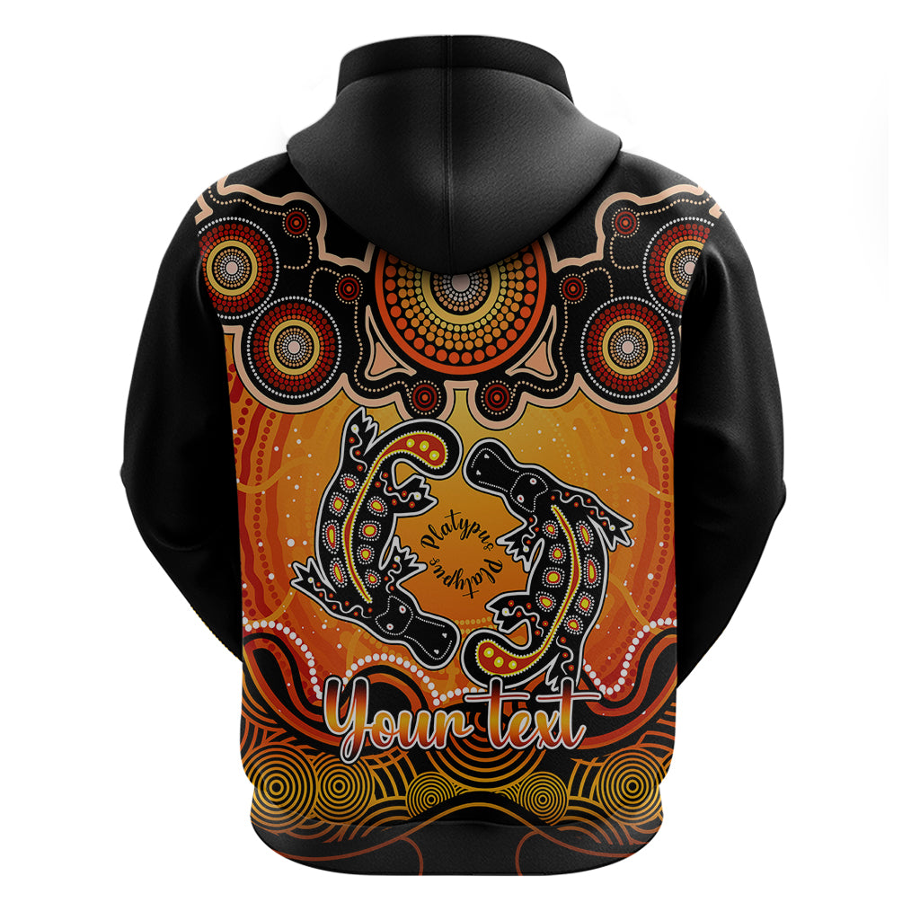 Personalised Australia Pisces  Platypus Zodiac Hoodie Auz Astrology Aboriginal - Red LT9 - Vibe Hoodie Shop