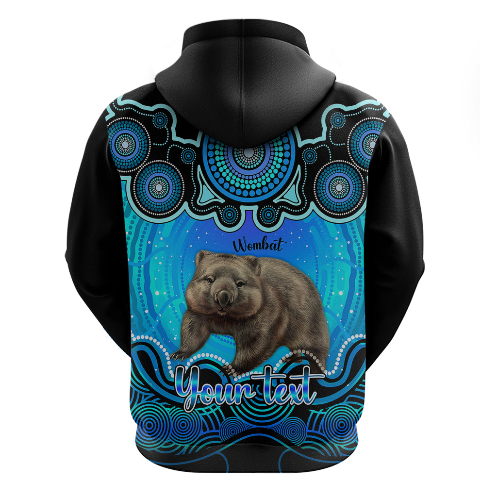 Personalised Australia Taurus Wombat Zodiac Hoodie Auz Astrology Aboriginal - Aqua LT9 - Vibe Hoodie Shop