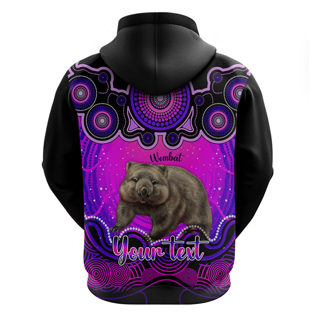 Personalised Australia Taurus Wombat Zodiac Hoodie Auz Astrology Aboriginal - Magenta LT9 - Vibe Hoodie Shop