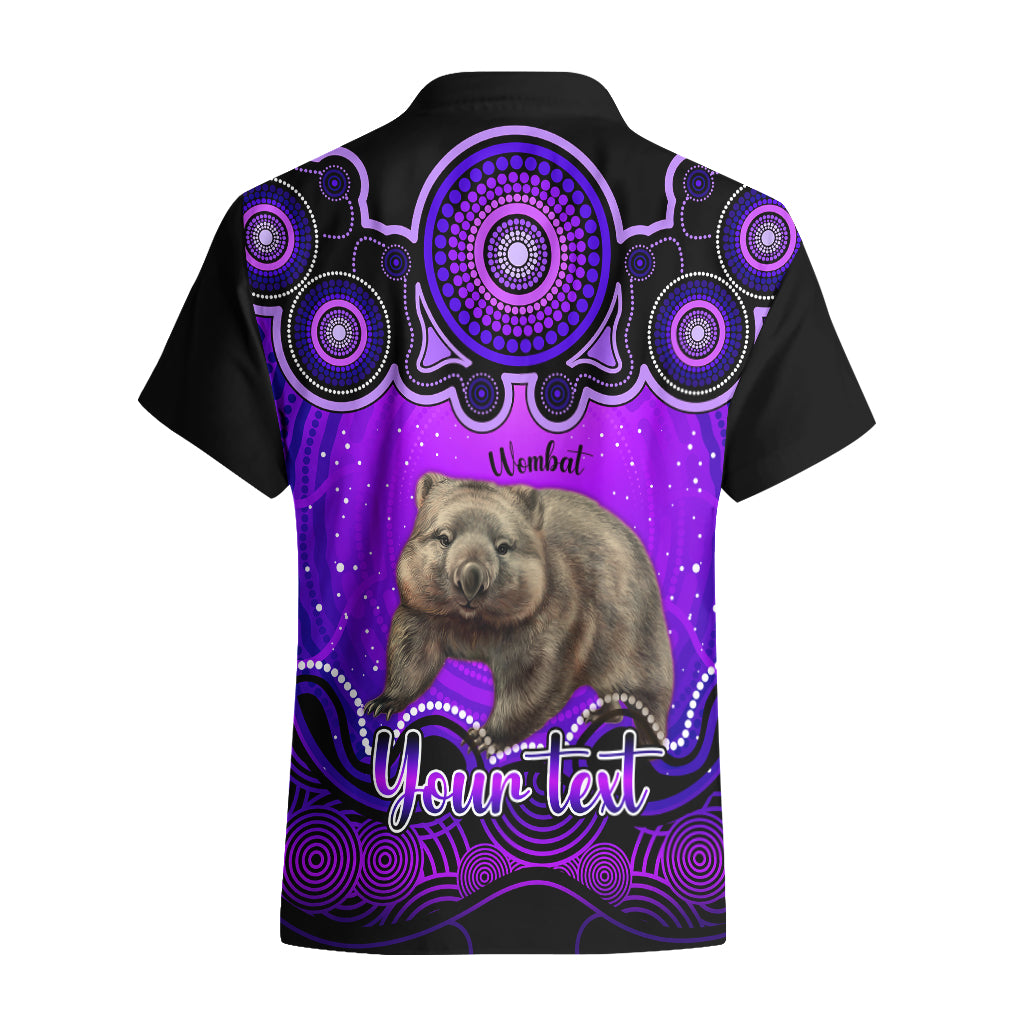 Personalised Australia Taurus Wombat Zodiac Hawaiian Shirt Auz Astrology Aboriginal - Purple - Vibe Hoodie Shop