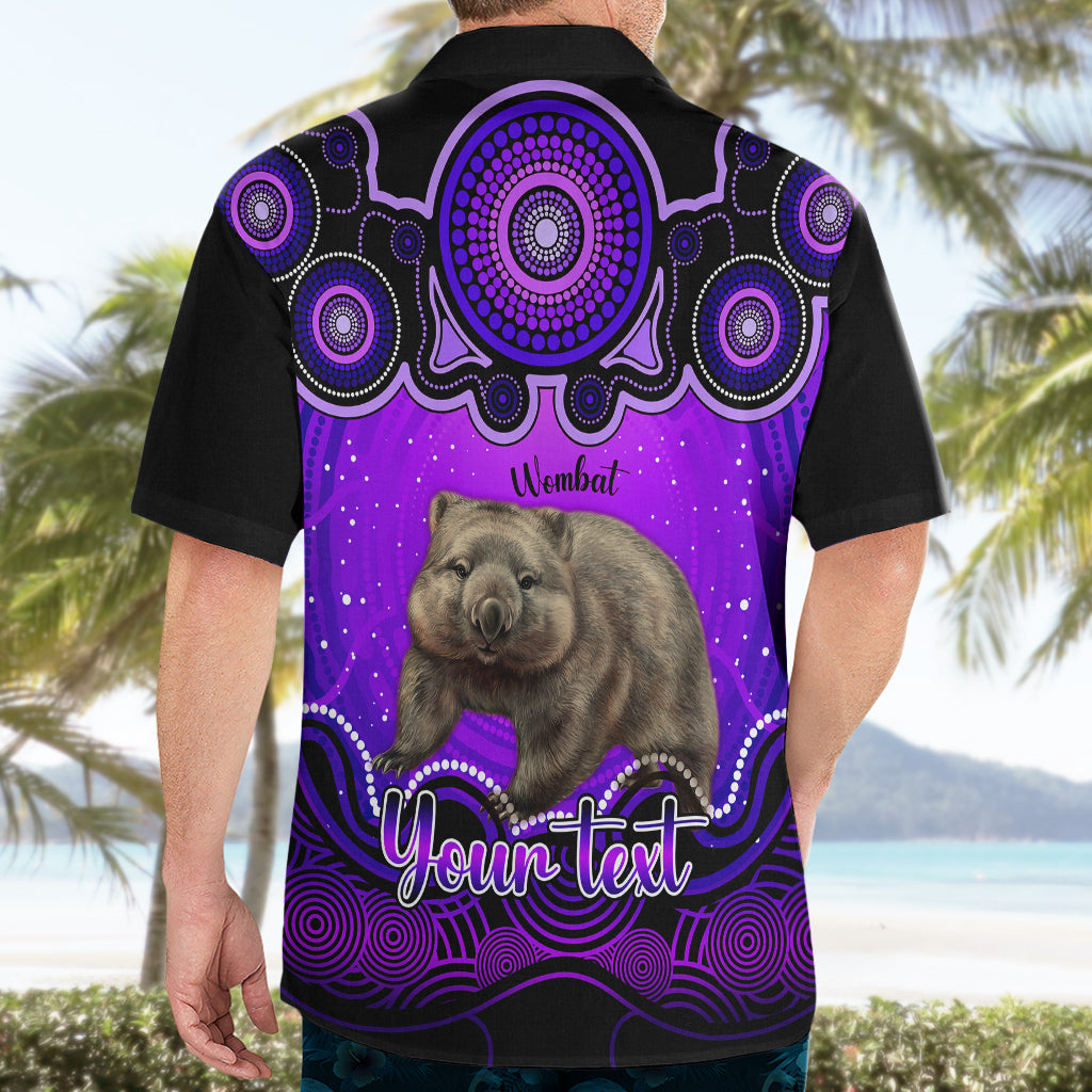 Personalised Australia Taurus Wombat Zodiac Hawaiian Shirt Auz Astrology Aboriginal - Purple - Vibe Hoodie Shop