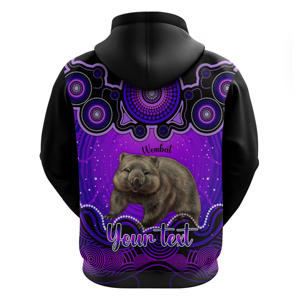 Personalised Australia Taurus Wombat Zodiac Hoodie Auz Astrology Aboriginal - Purple LT9 - Vibe Hoodie Shop