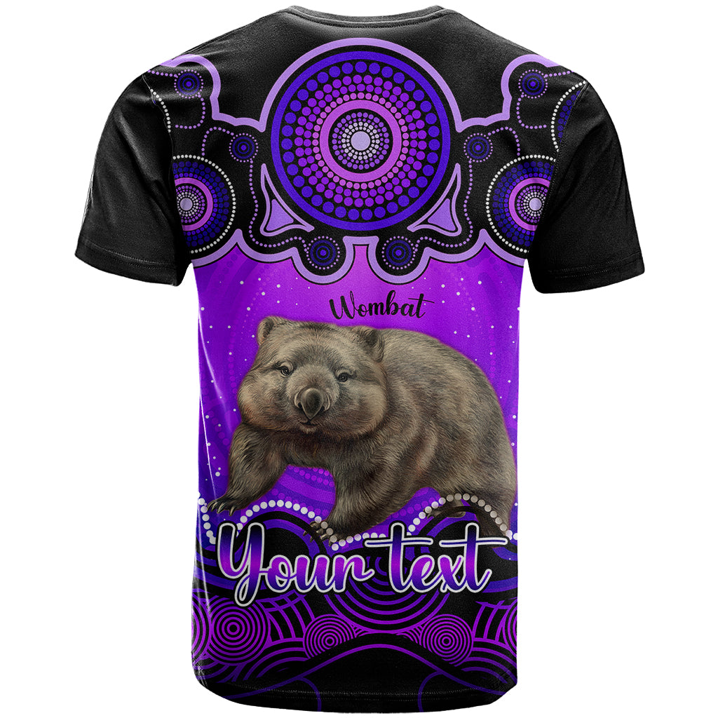 Personalised Australia Taurus Wombat Zodiac T Shirt Auz Astrology Aboriginal - Purple LT9 - Vibe Hoodie Shop