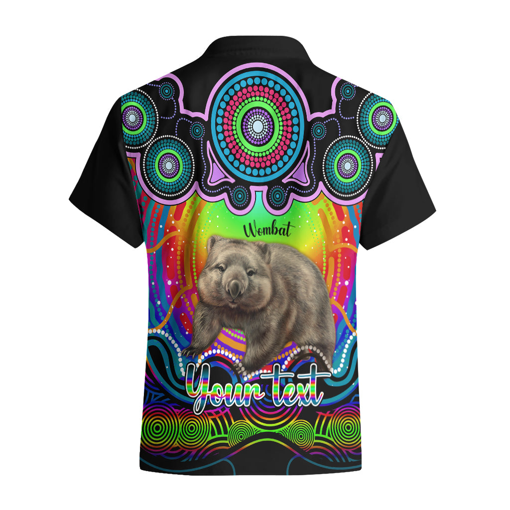 Personalised Australia Taurus Wombat Zodiac Hawaiian Shirt Auz Astrology Aboriginal - Rainbow - Vibe Hoodie Shop