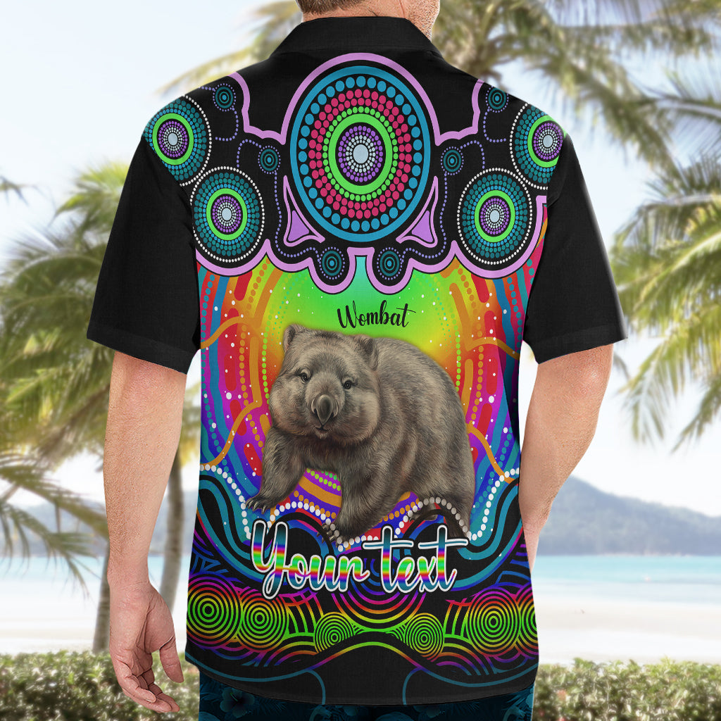 Personalised Australia Taurus Wombat Zodiac Hawaiian Shirt Auz Astrology Aboriginal - Rainbow - Vibe Hoodie Shop