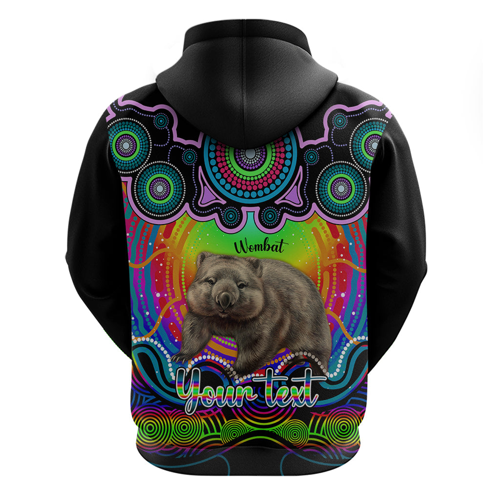 Personalised Australia Taurus Wombat Zodiac Hoodie Auz Astrology Aboriginal - Rainbow LT9 - Vibe Hoodie Shop