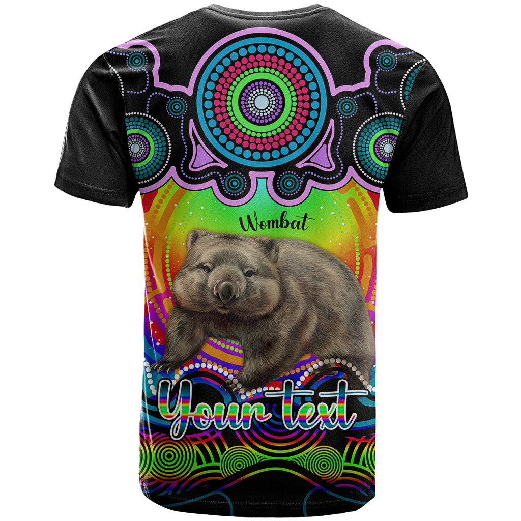 Personalised Australia Taurus Wombat Zodiac T Shirt Auz Astrology Aboriginal - Rainbow LT9 - Vibe Hoodie Shop