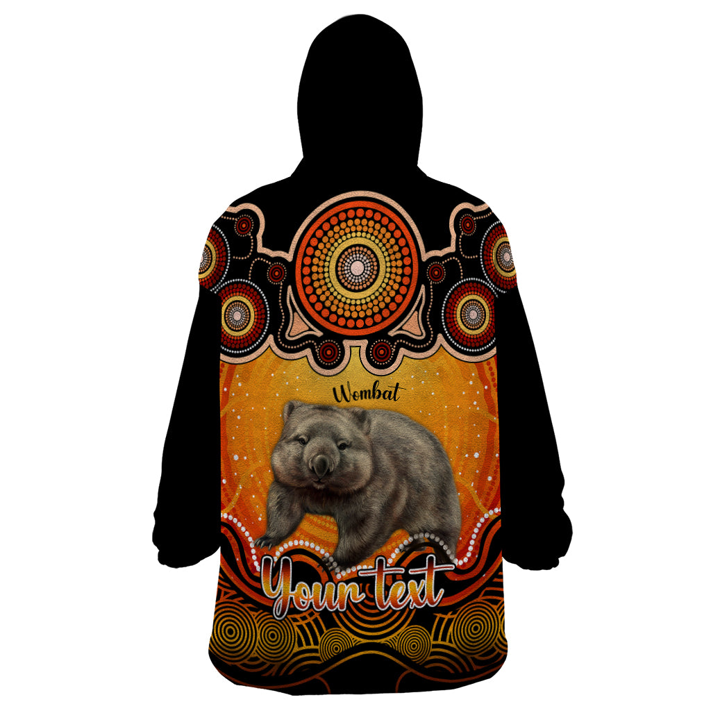 Personalised Australia Taurus Wombat Zodiac Wearable Blanket Hoodie Auz Astrology Aboriginal - Red - Vibe Hoodie Shop