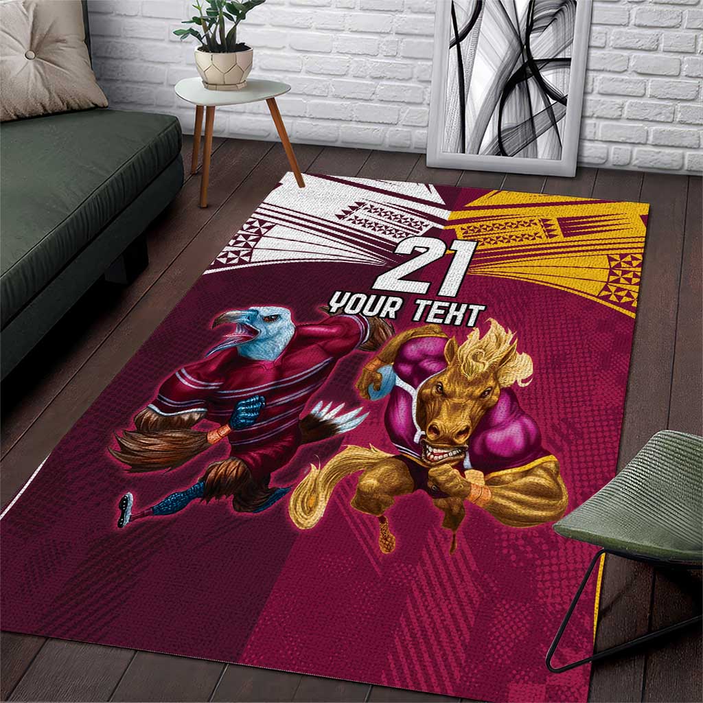 Custom Sea Eagles And Broncos Rugby Area Rug Sporty Style - Vibe Hoodie Shop