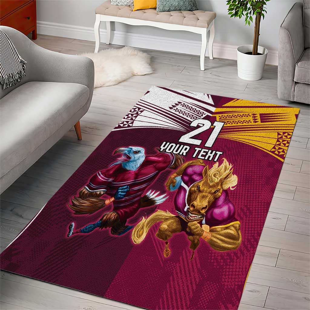 Custom Sea Eagles And Broncos Rugby Area Rug Sporty Style - Vibe Hoodie Shop