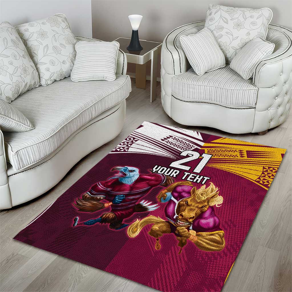 Custom Sea Eagles And Broncos Rugby Area Rug Sporty Style - Vibe Hoodie Shop