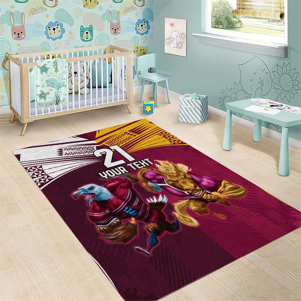 Custom Sea Eagles And Broncos Rugby Area Rug Sporty Style - Vibe Hoodie Shop