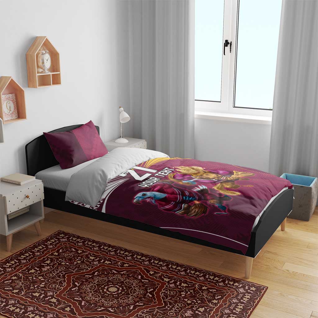 Custom Sea Eagles And Broncos Rugby Bedding Set Sporty Style - Vibe Hoodie Shop