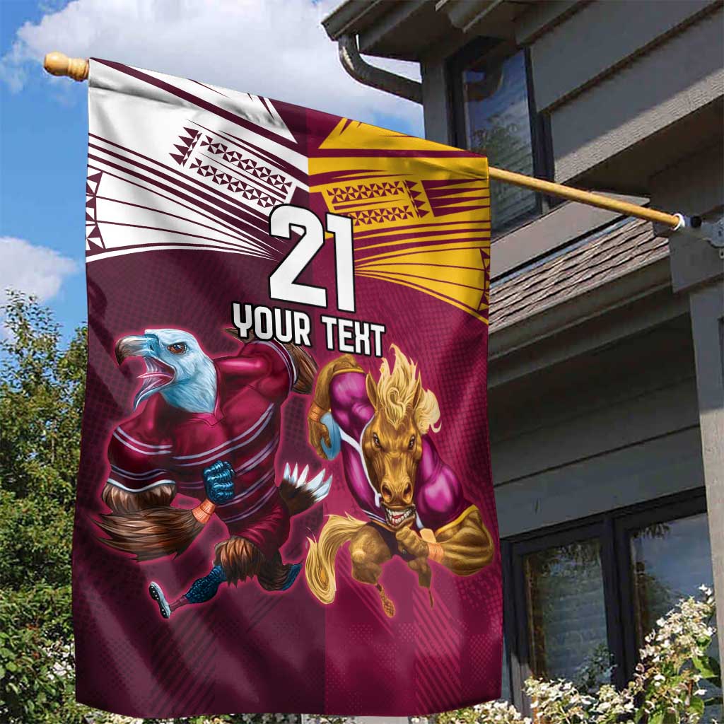 Custom Sea Eagles And Broncos Rugby Garden Flag Sporty Style - Vibe Hoodie Shop