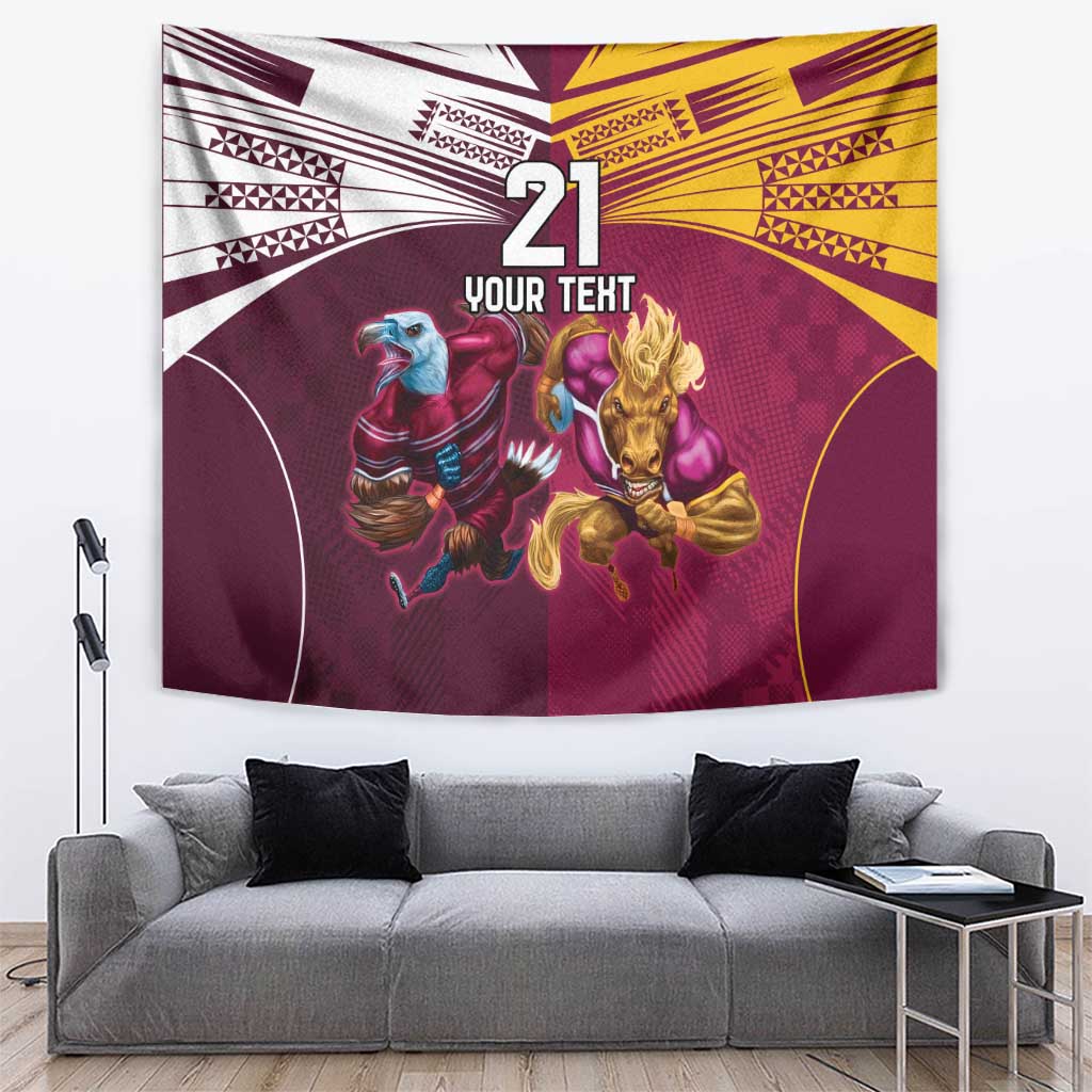 Custom Sea Eagles And Broncos Rugby Tapestry Sporty Style - Vibe Hoodie Shop