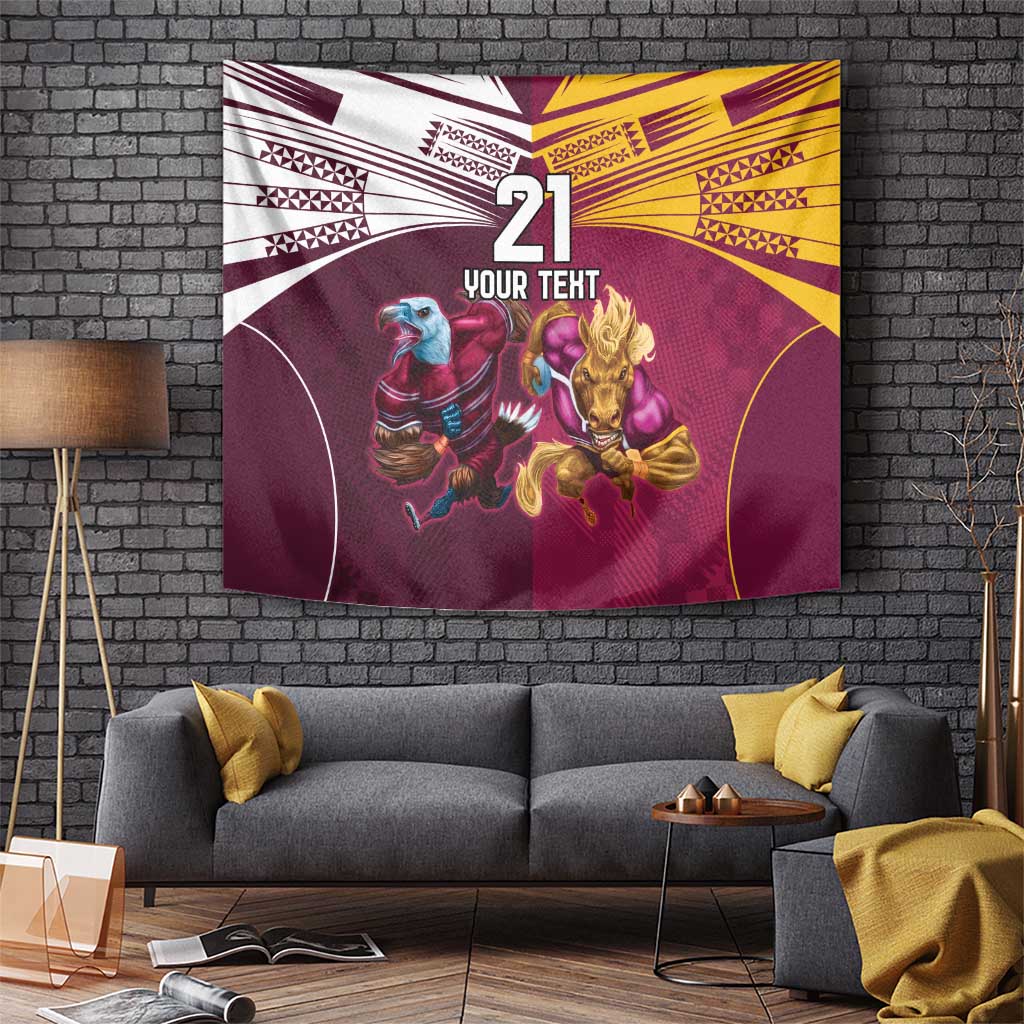 Custom Sea Eagles And Broncos Rugby Tapestry Sporty Style - Vibe Hoodie Shop