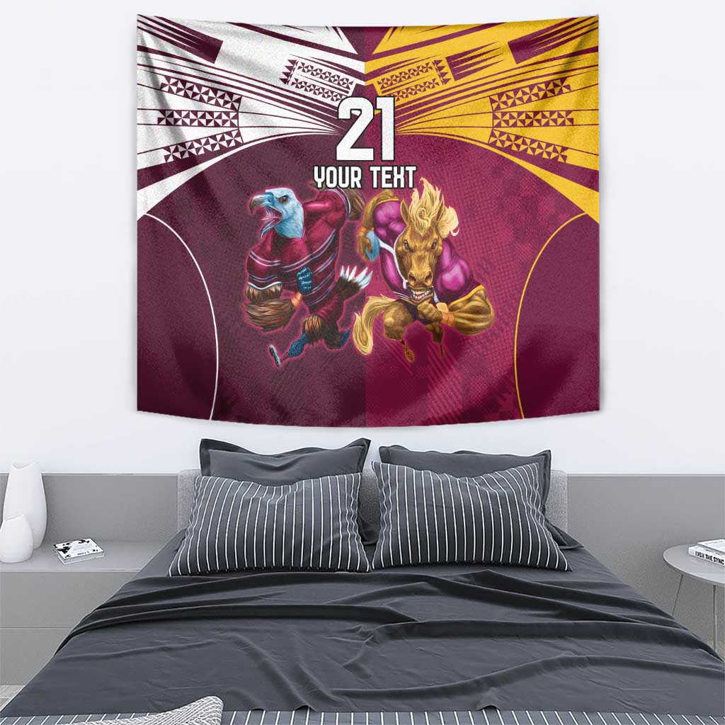 Custom Sea Eagles And Broncos Rugby Tapestry Sporty Style - Vibe Hoodie Shop