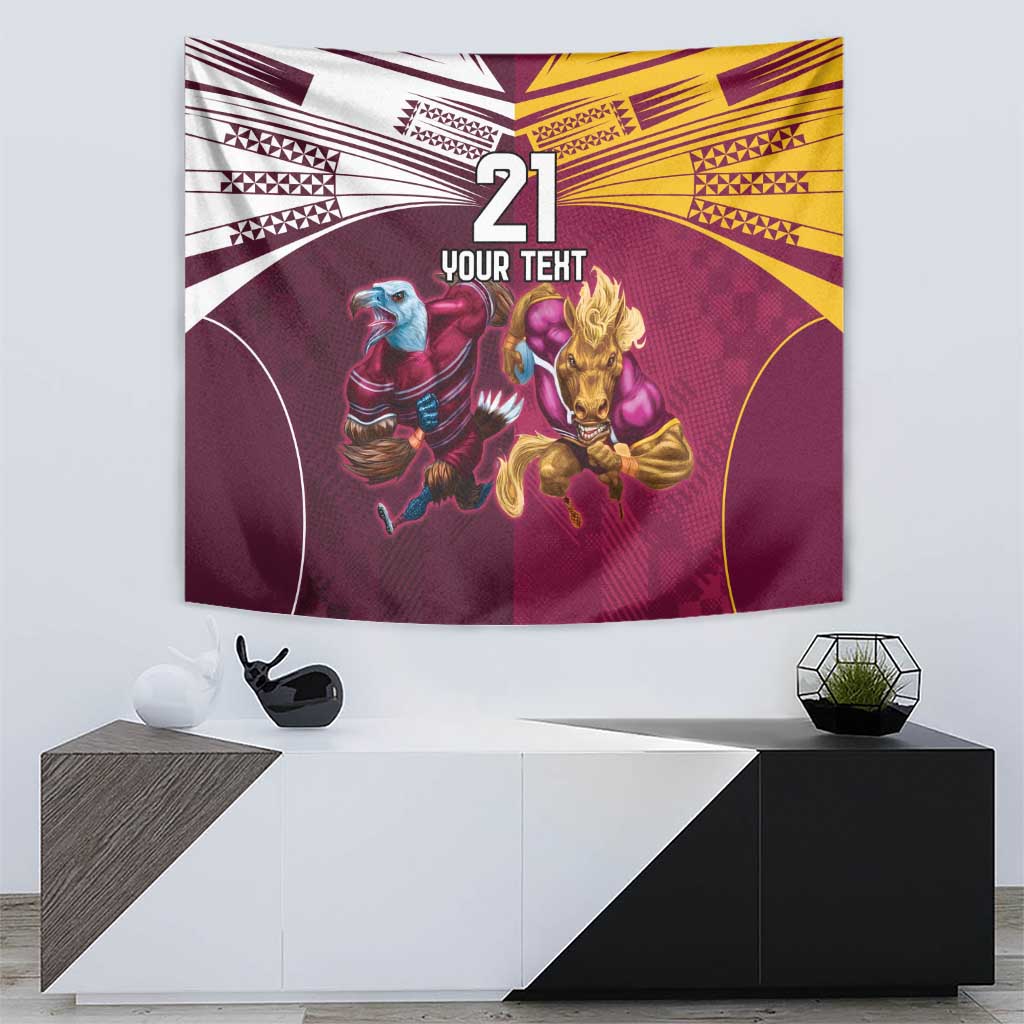 Custom Sea Eagles And Broncos Rugby Tapestry Sporty Style - Vibe Hoodie Shop