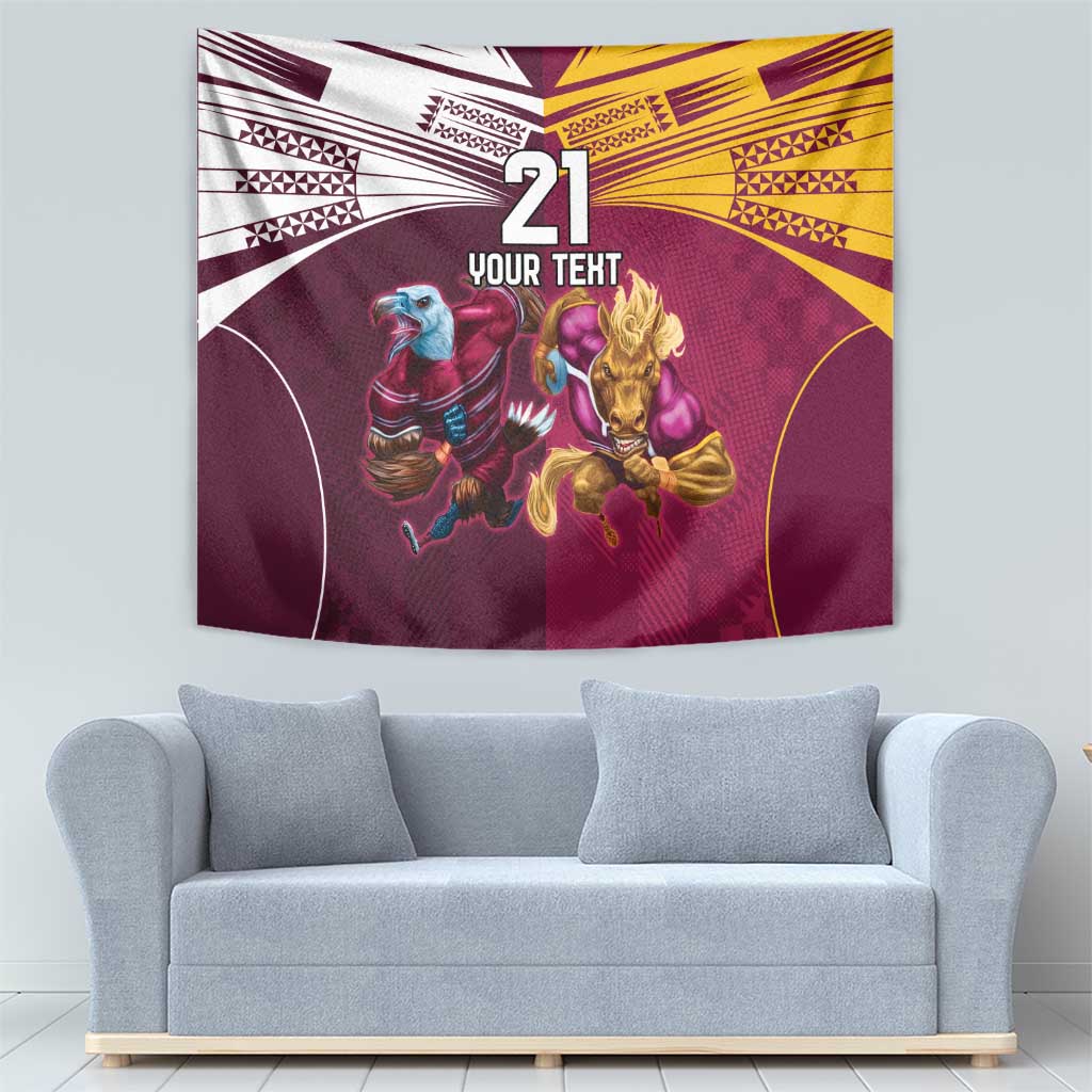 Custom Sea Eagles And Broncos Rugby Tapestry Sporty Style - Vibe Hoodie Shop