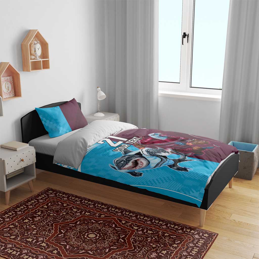 Custom Sea Eagles And Sharks Rugby Bedding Set Sporty Style - Vibe Hoodie Shop