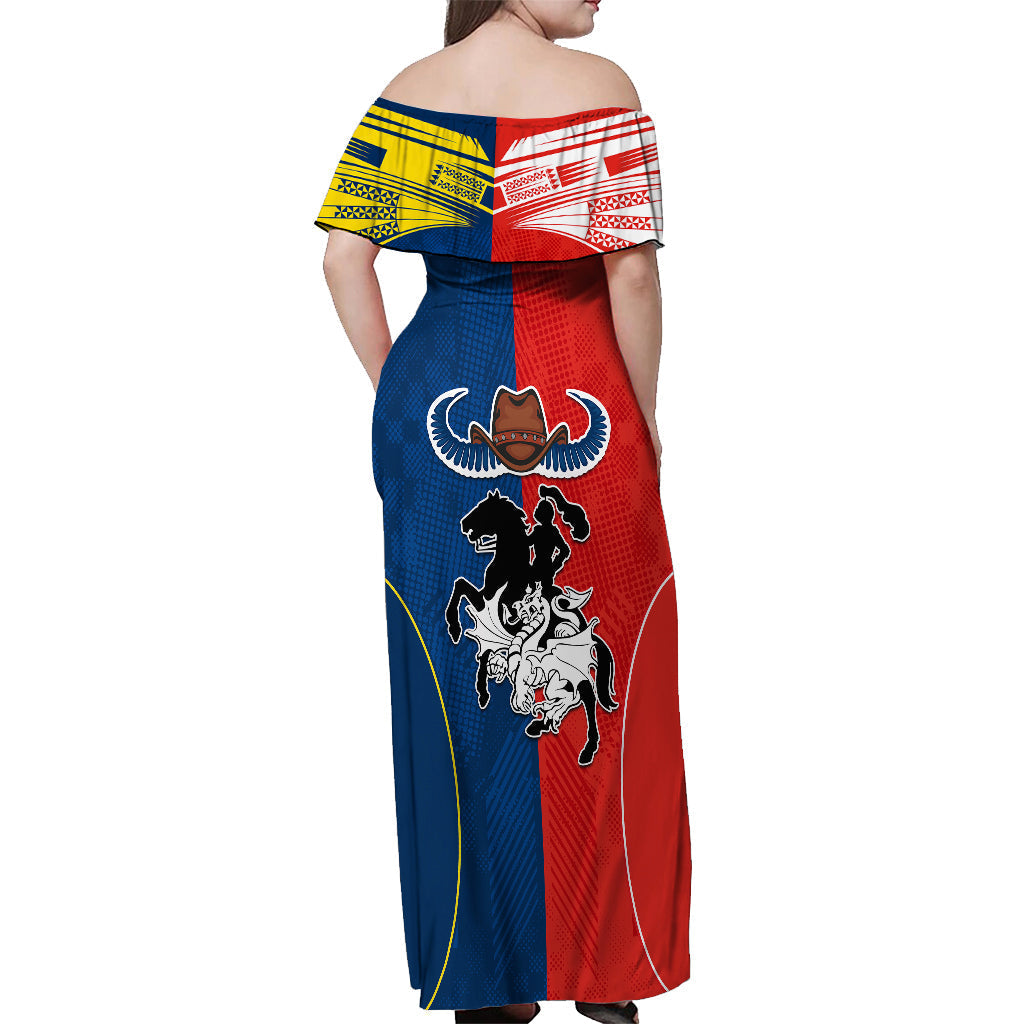 nrl-cowboys-combine-dragon-rugby-off-shoulder-maxi-dress-sporty-style